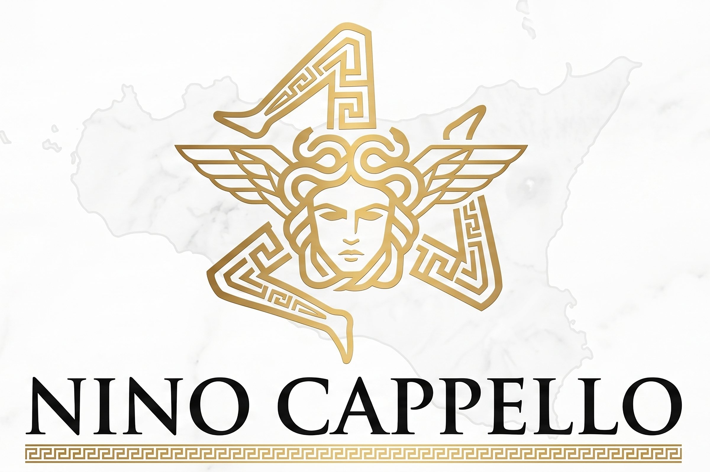 Nino Cappello Logo mit Sizilien und Greca